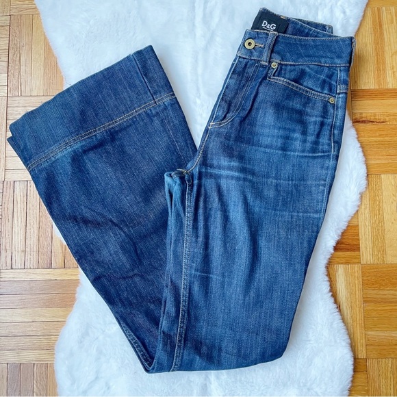 DOLCE GABBANA Jeans woman’s high rise flare vintage denim designer - Picture 16 of 16